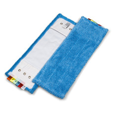 Mop blauw met pockets, flappen en kleurcodering 46 x 14 cm