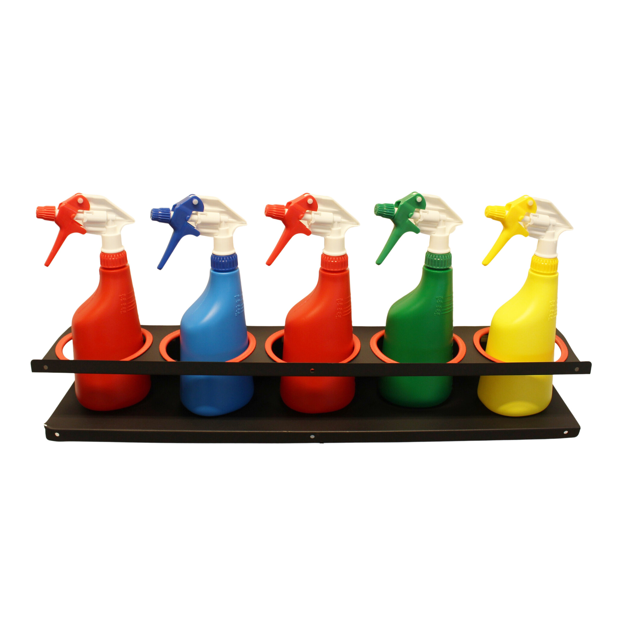 Soporte Para Botellas De Spray Montado En La Pared - Metal, Para 6 Botellas De 16 Oz, Ideal Para Garaje Y Taller