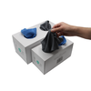 Dispenser box 50 x Boxed microfibres - blue/grey - 30 x 30 cm
