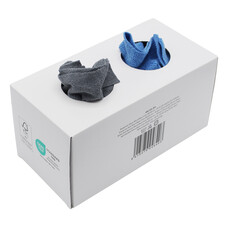 Spenderbox 50 x Boxed Mikrofasern - blau/grau - 30 x 30 cm