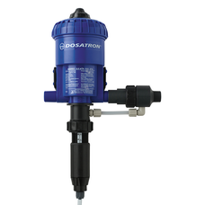 Dosing pump adjustable from 0.2 to 2 % with external injection