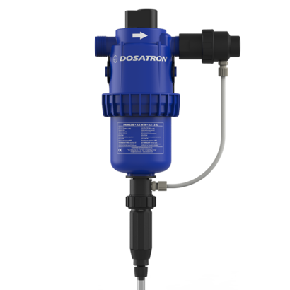 Dosing pump adjustable from 0.5 to 3 % with external injection