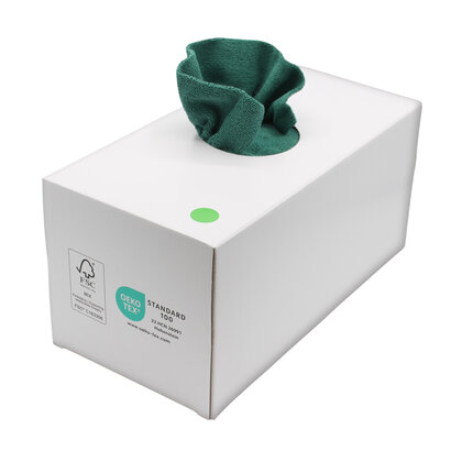 Dispenser box Soft 38x38 cm – 50 pcs (zielony)