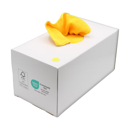 Dispenser box Soft 38x38 cm – 50 pcs (żółty)