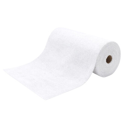 Bobine 75 x Tricot First microfibres blanc 30 x 30 cm