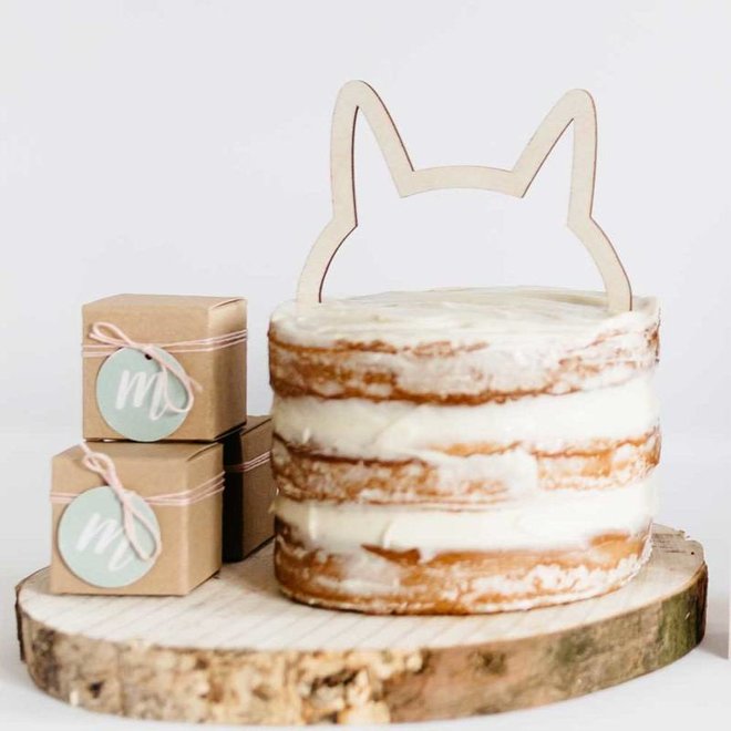 Caketopper Fox/ cat wood