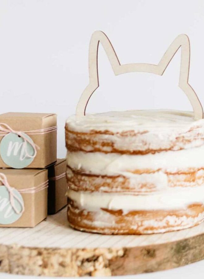 Caketopper Fox/ cat wood