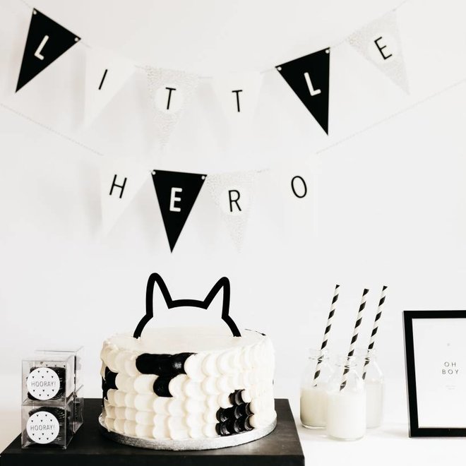 Caketopper Vos/ Kat zwart