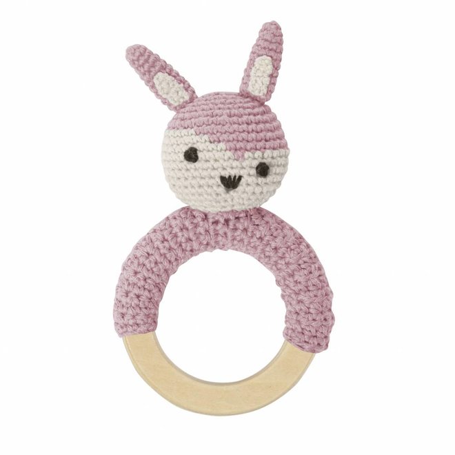 Sebra 'Rabbit on Ring' rattle
