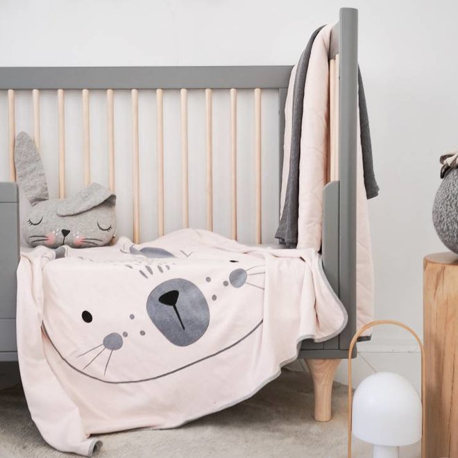 Mister Fly Blanket Big Bunny Pink