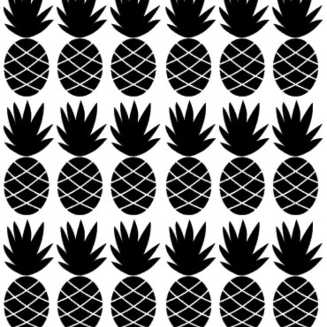 Pom Le Bonhomme - Muursticker 'Ananas Zwart'