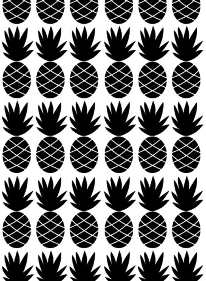 Pom Le Bonhomme - Muursticker 'Ananas Zwart'