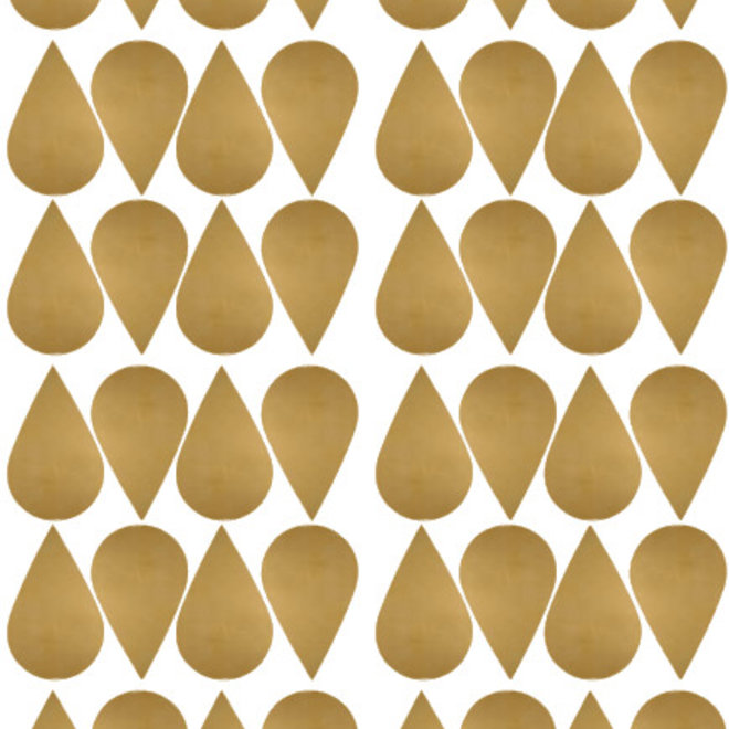 Muursticker Druppels - Goud of zwart