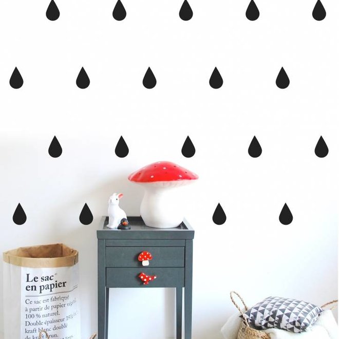 Wall sticker Drops - Gold or black