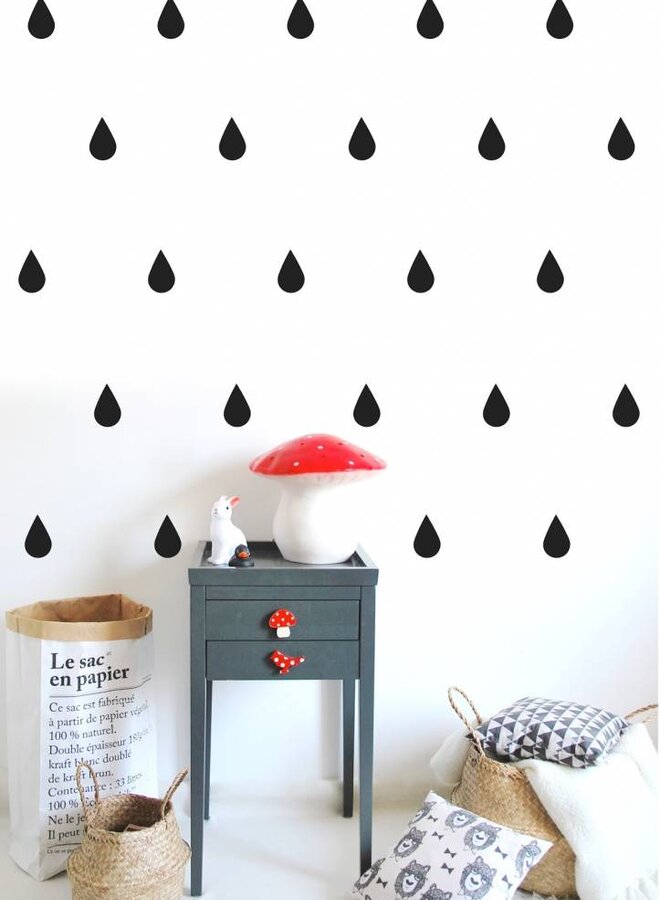 Wall sticker Drops - Gold or black