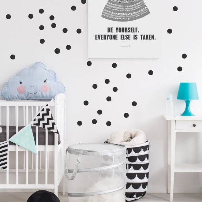 Pom Le Bonhomme -Wall sticker 'Black dots'