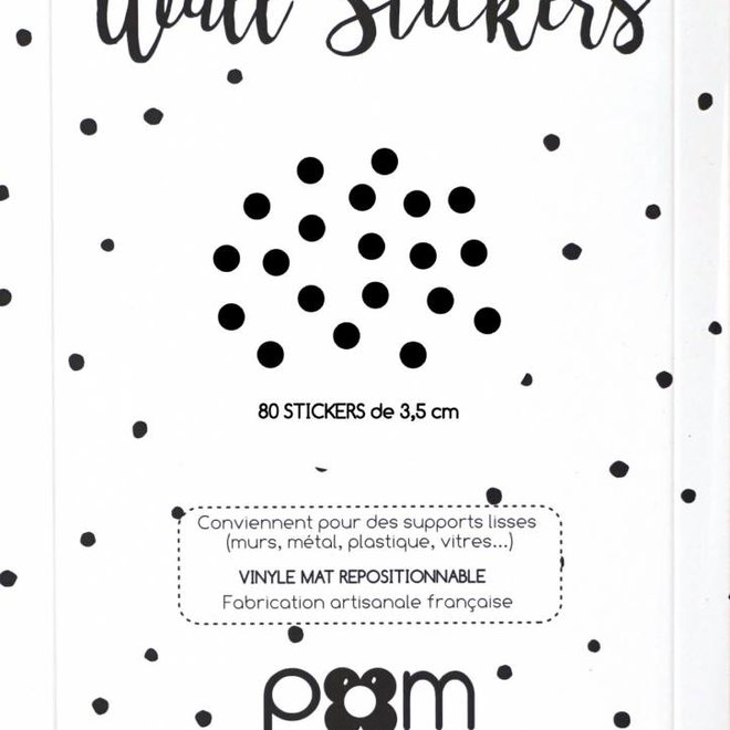 Pom Le Bonhomme -Wall sticker 'Black dots'