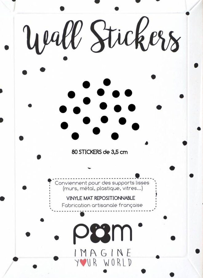 Pom Le Bonhomme -Wall sticker 'Black dots'