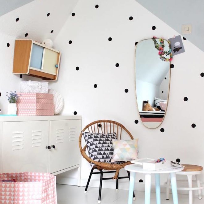 Pom Le Bonhomme -Wall sticker 'Black dots'