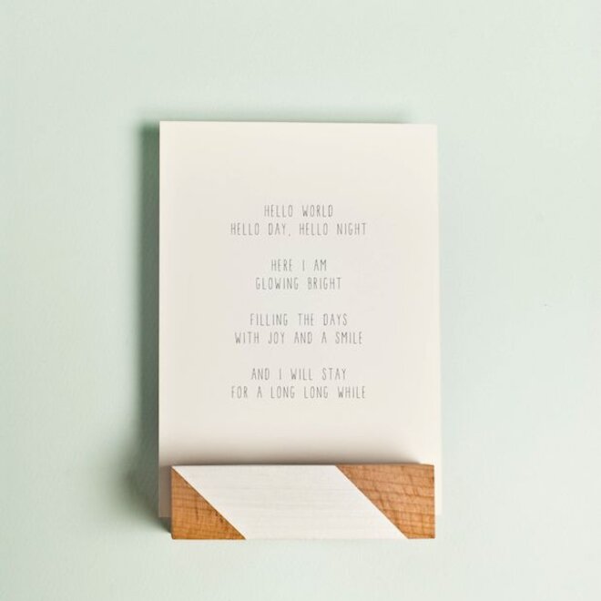 Wenskaart 'Hello World'