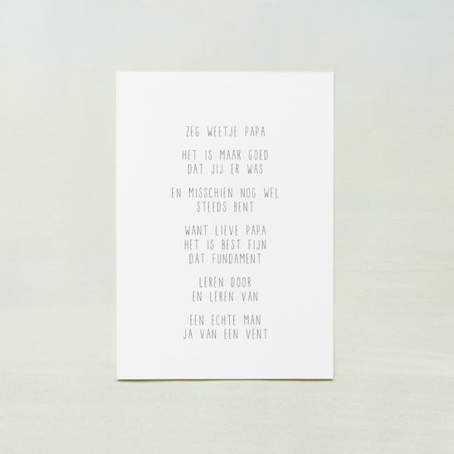 Wenskaart 'Zeg weet je papa'