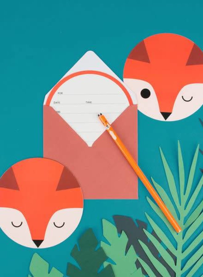 Uitnodiging verjaardagsfeestje - Mini Fox