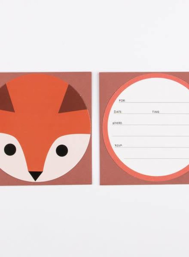 Uitnodiging verjaardagsfeestje - Mini Fox