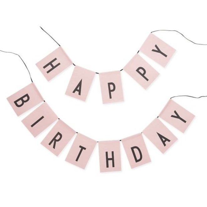 Design Letters - Happy Birthday Flag Pink