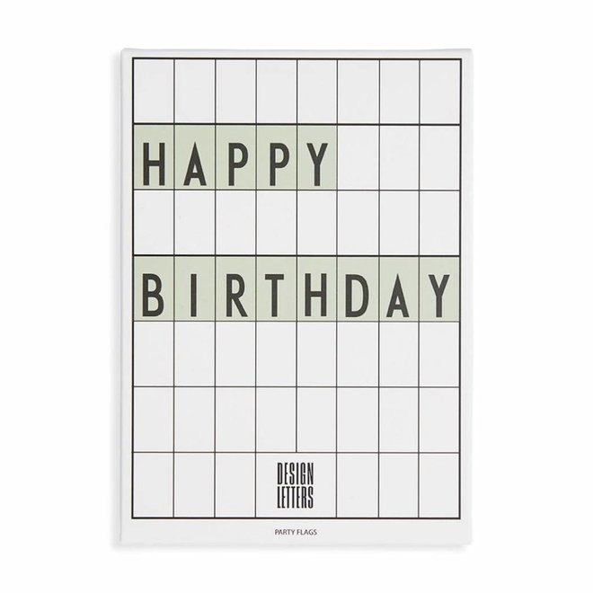 Design Letters - Happy Birthday Flag Mint