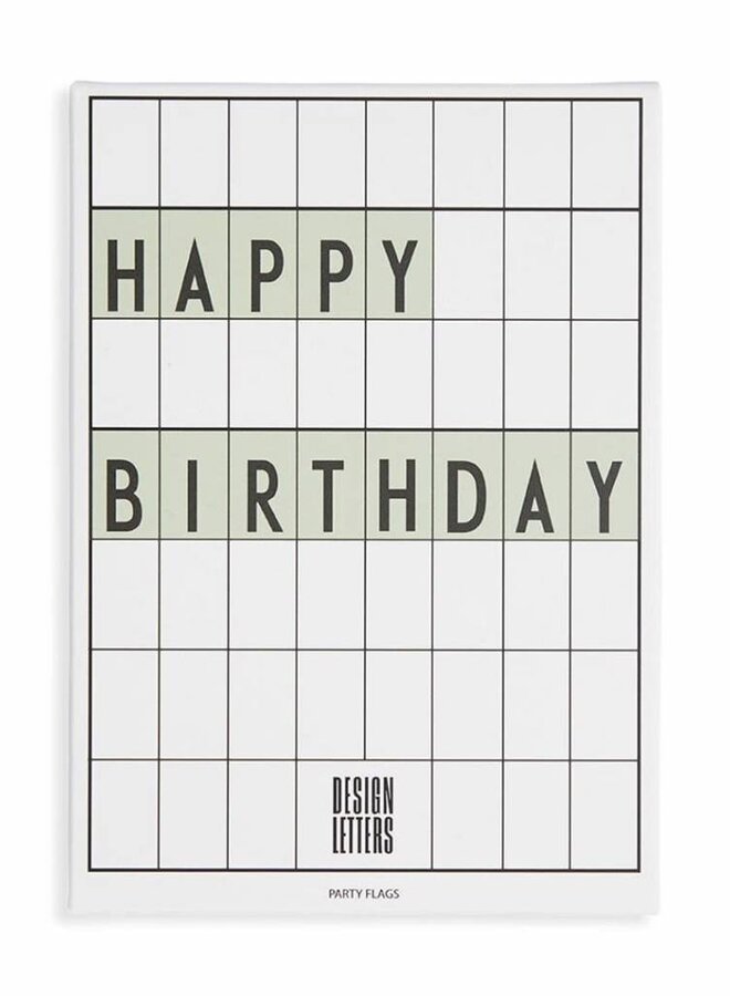 Design Letters - Happy Birthday Flag Mint