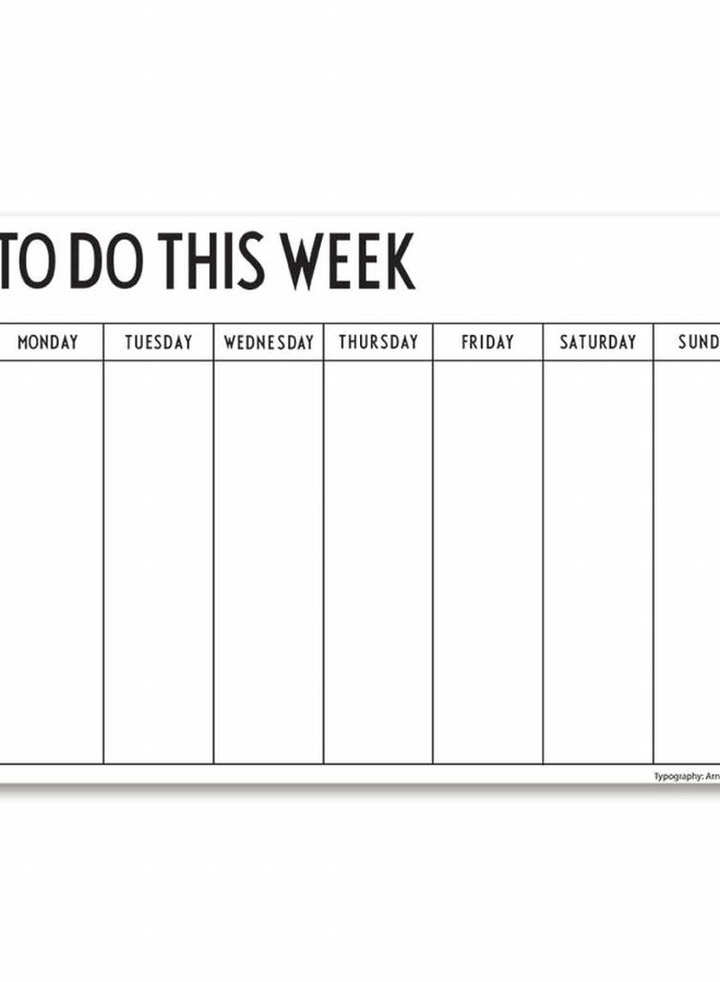 Design Letters - Weekly Planner
