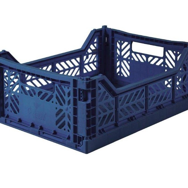 Lillemor - Folding Crate 'Navy' - Medium