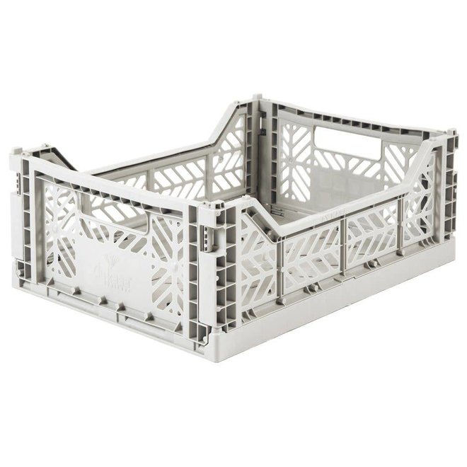 Lillemor - Folding Crate 'Light Grey' - Medium