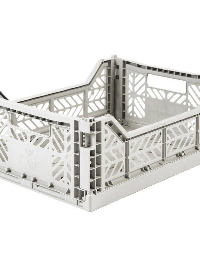 Lillemor - Folding Crate 'Light Grey' - Medium