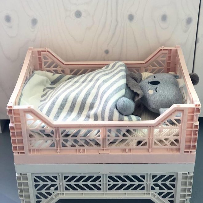 Lillemor - Folding Crate 'Light Grey' - Medium