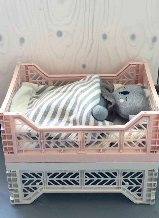 Lillemor - Folding Crate 'Light Grey' - Medium