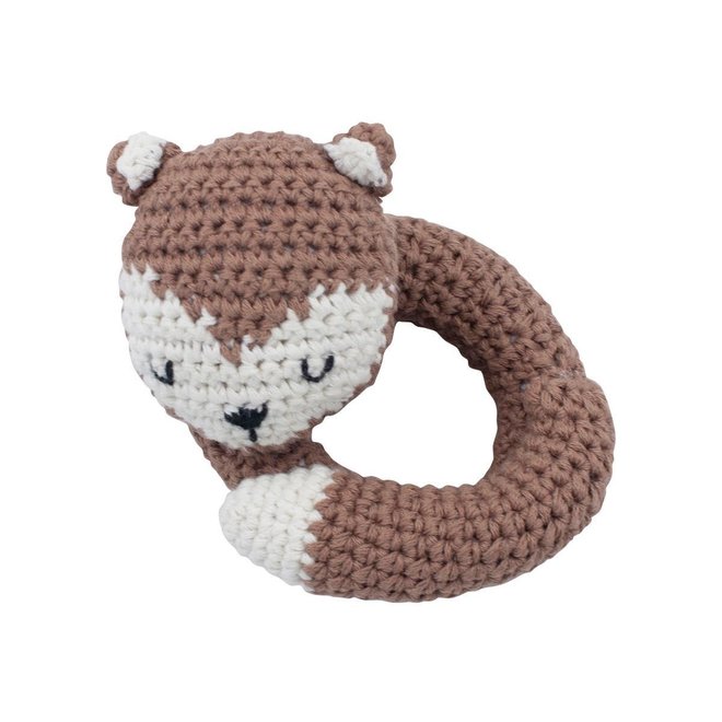 Sebra - Crochet Rattle 'Sparky the fox'