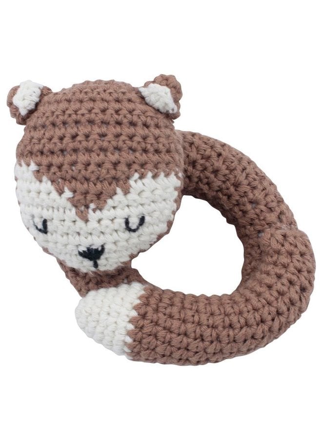 Sebra - Crochet Rattle 'Sparky the fox'