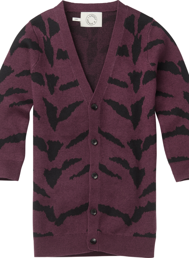 Sproet & Sprout - Cardigan Tiger Intarsia
