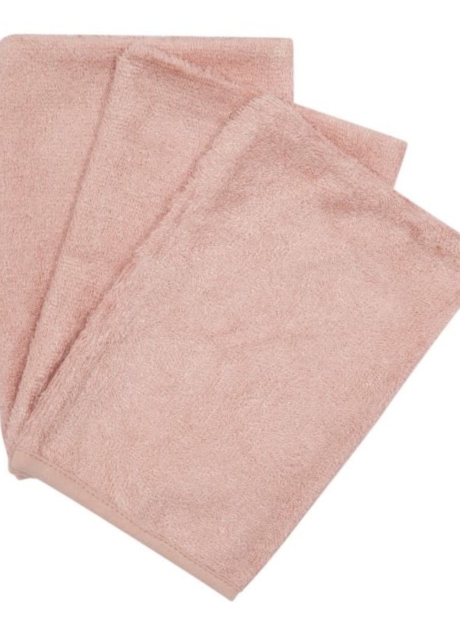 Timboo - Set de 3 gants de toilette - Misty Rose
