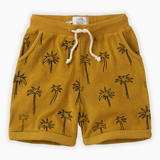 Sproet & Sprout - Shorts terry Palm Tree - Curcuma