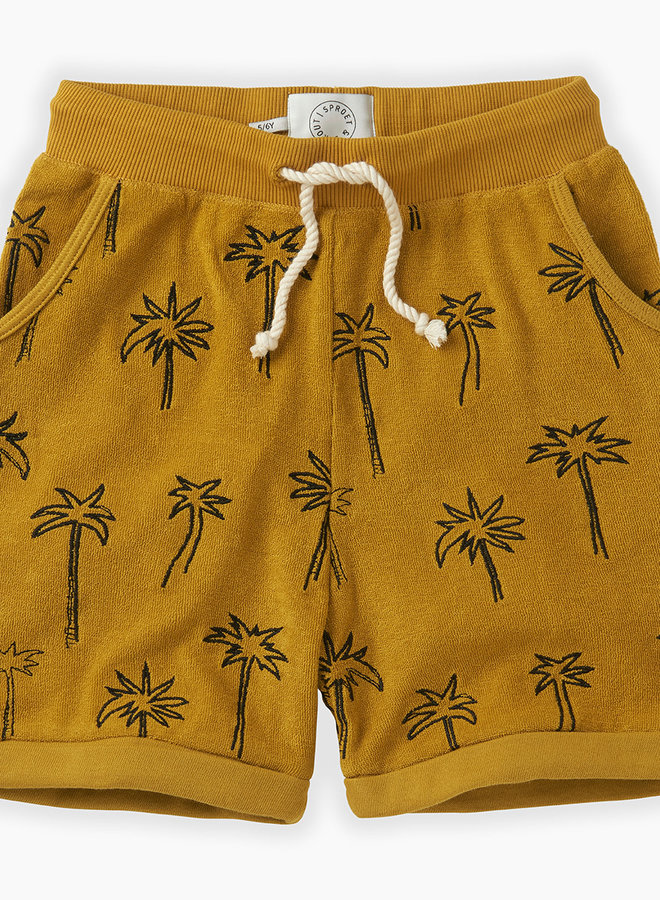 Sproet & Sprout - Shorts terry Palm Tree - Curcuma