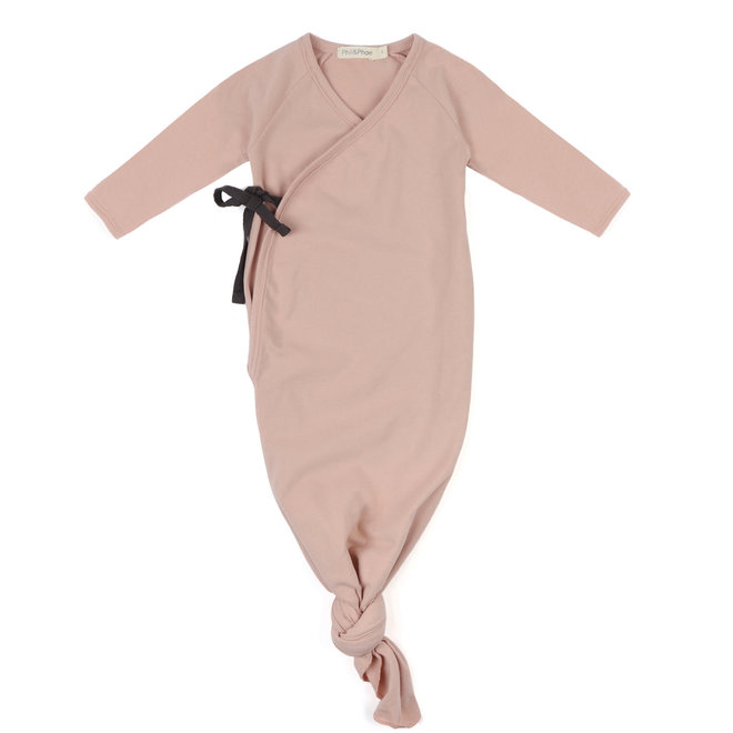 Phil & Phae -   Knotted baby gown - Blush