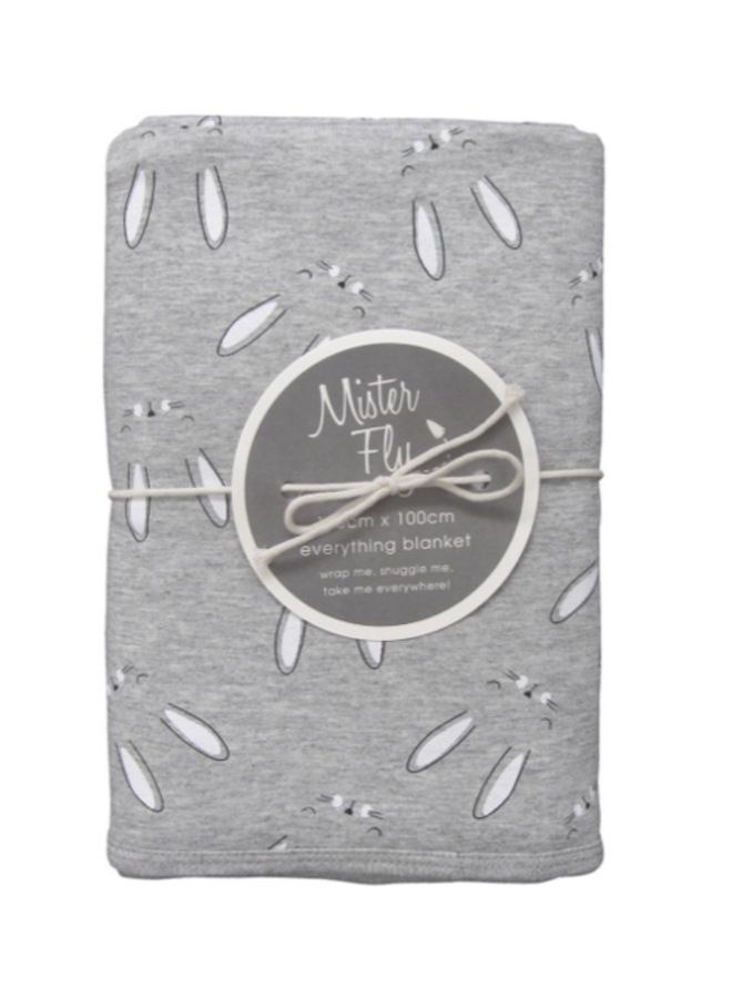 Mister Fly - Dekentje 'Bunny Ears Grey'