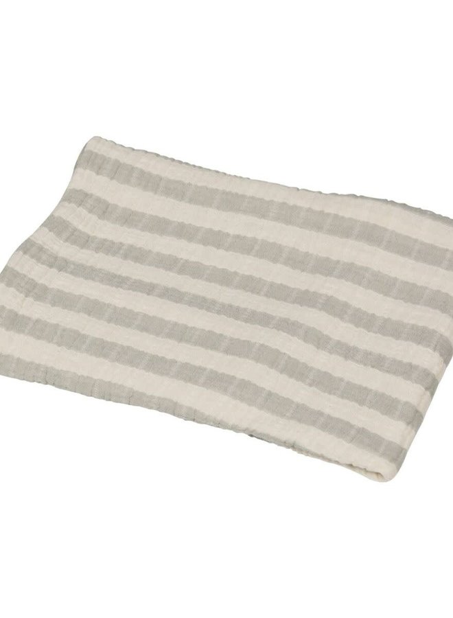 Quax - Natural - Blanket/towel Stripes M - Grey