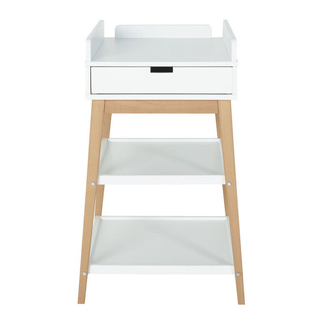 Quax - Luiertafel Hip + Lade - White/naturel