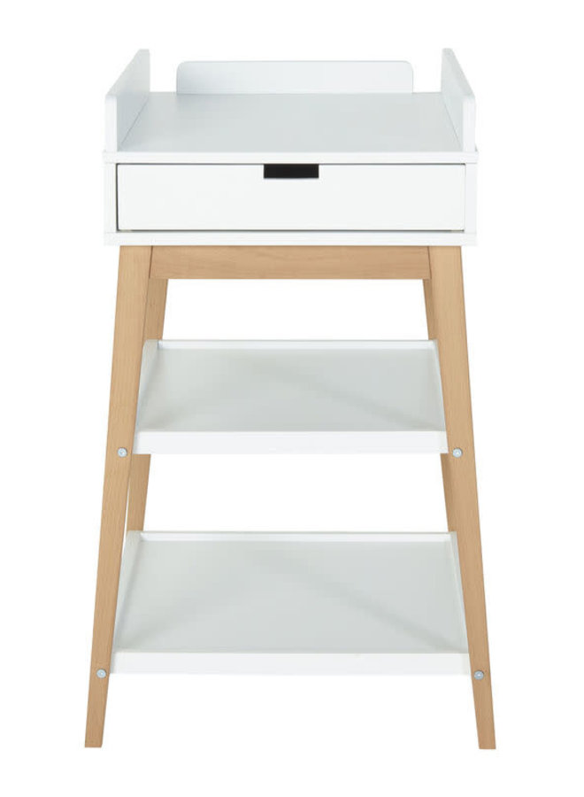 Quax - Luiertafel Hip + Lade - White/naturel