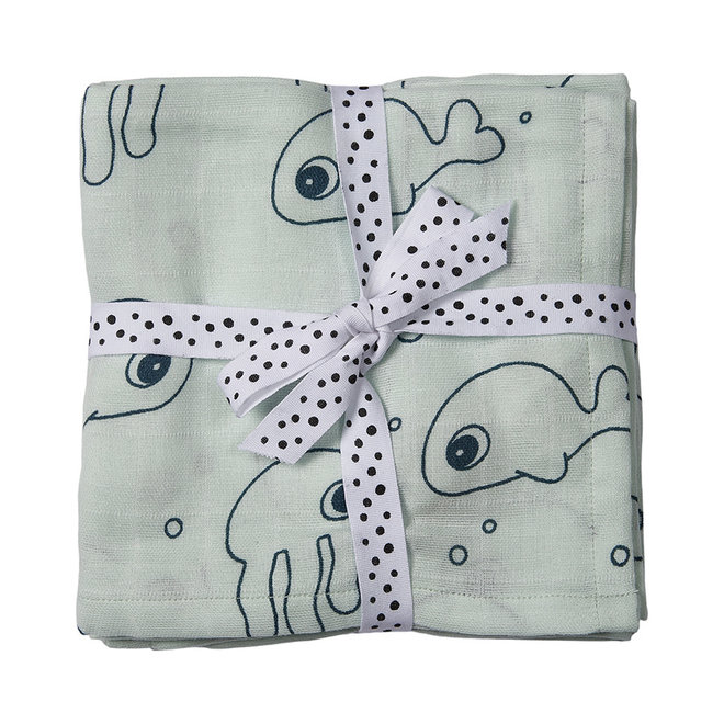 Done By Deer - Cloth Sea Friends - Blue (2-pack)