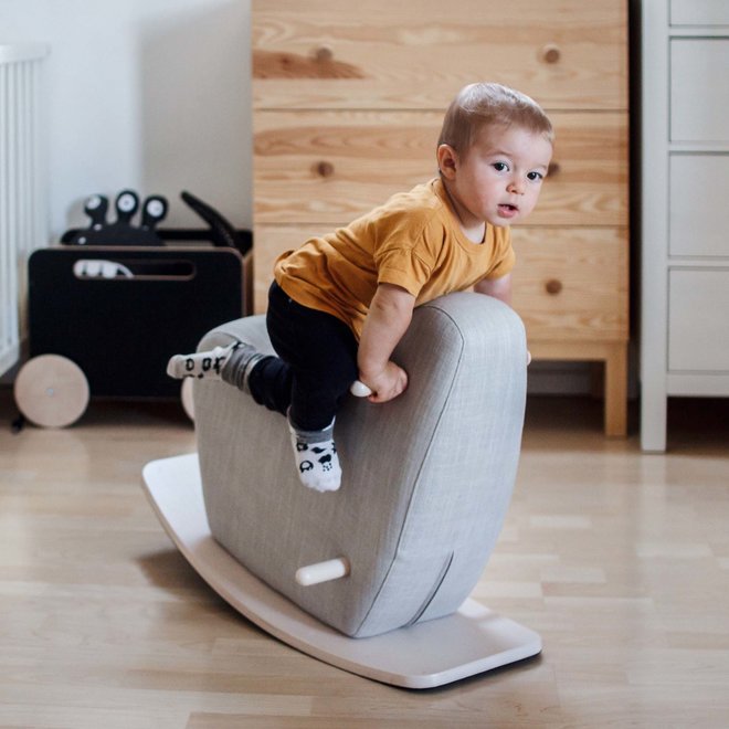 Ooh Noo - Rocking Horse - Grey linnen