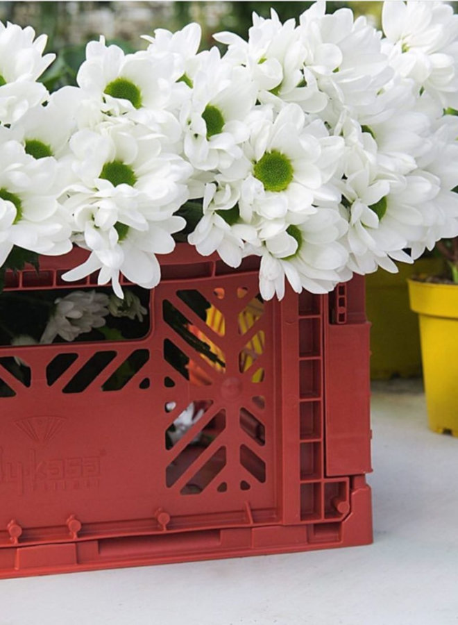 Lillemor - Folding Crate 'Tile Red' - Medium